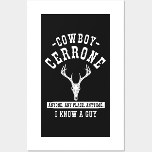 Cowboy Cerrone WHT Posters and Art